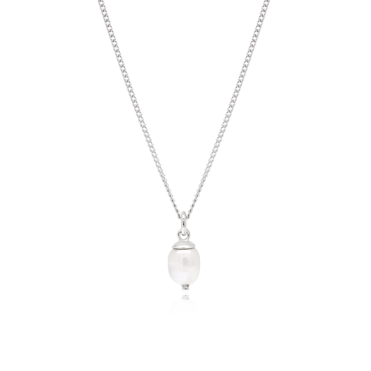 Margot Pearl Necklace - Silver