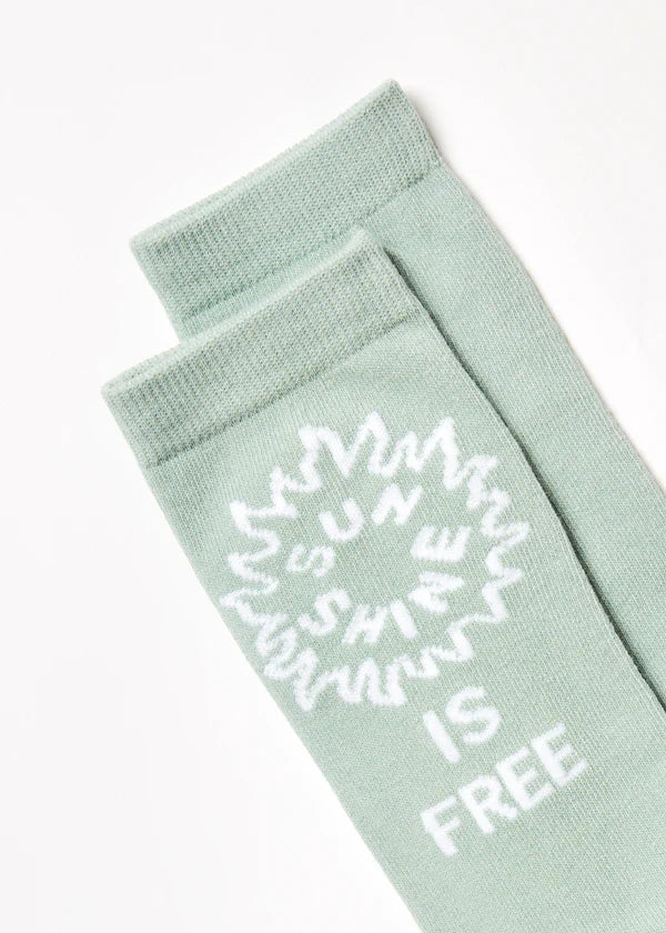 Organic Socks One Pack - Smoke Green