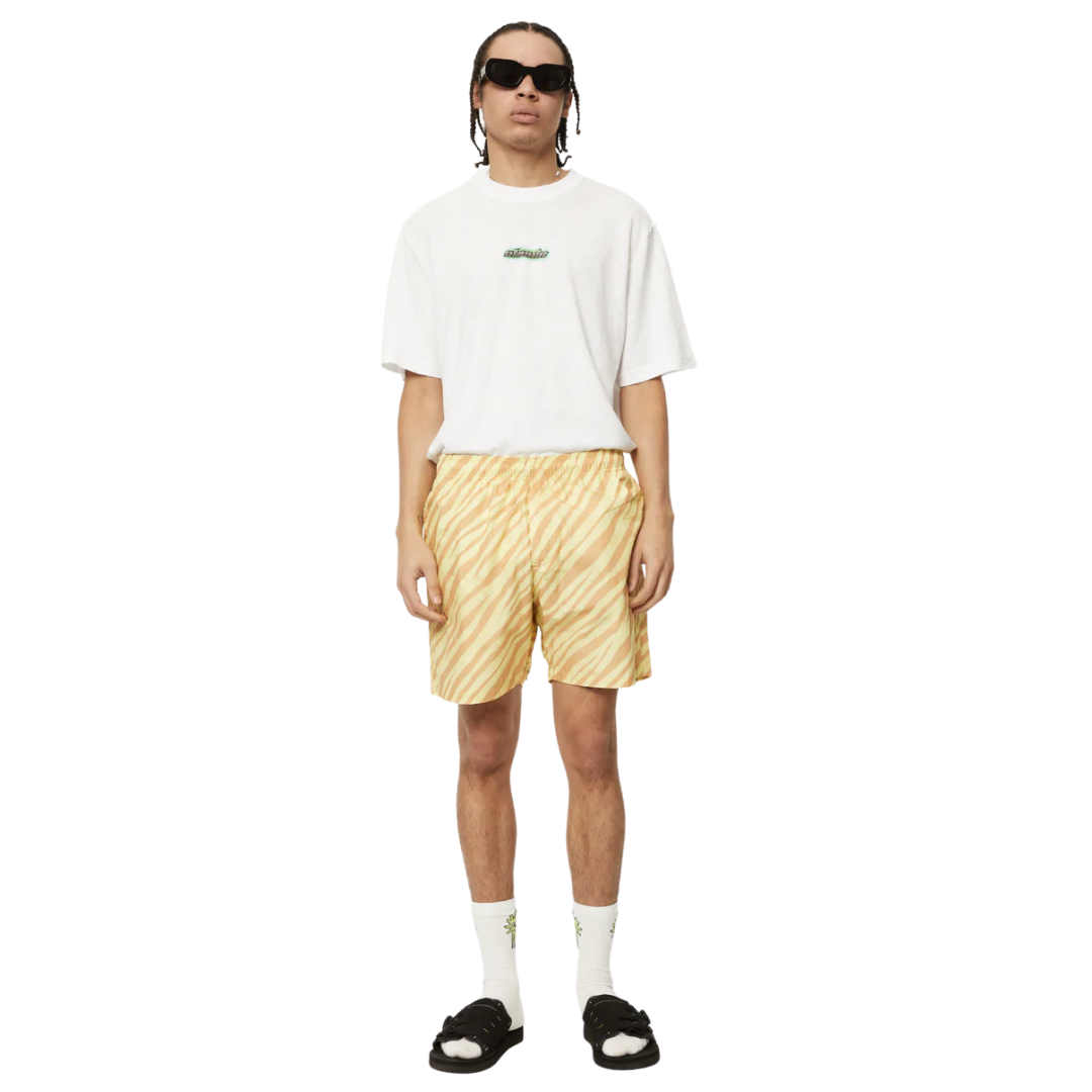 Baywatch Atmosphere Organic Elastic Waist Shorts - Butter Stripe
