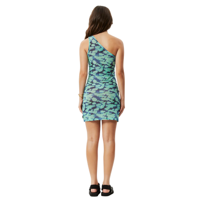 Liquid Recycled Sheer One Shoulder Dress - Jade Floral