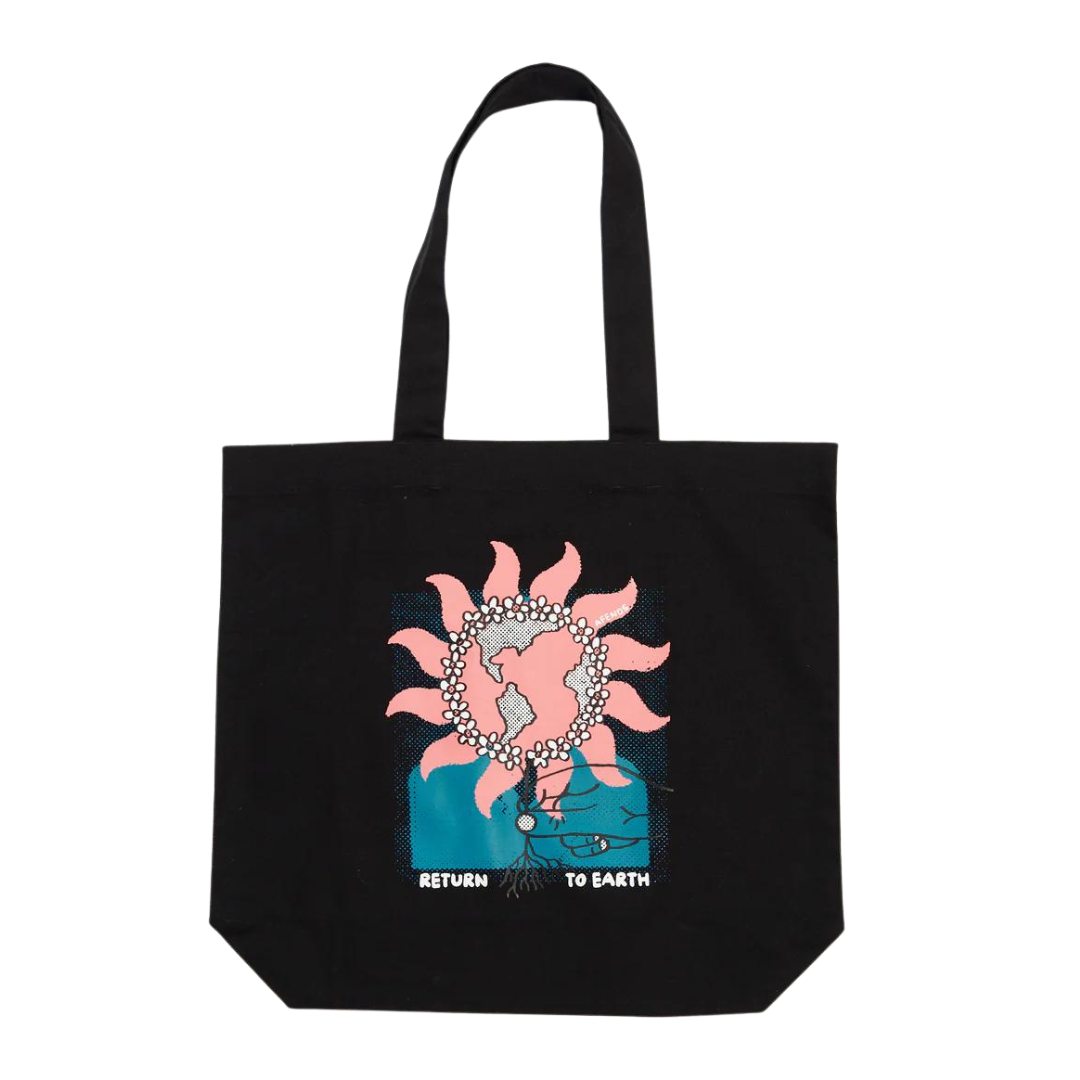 Return To Earth Recycled Tote Bag - Black