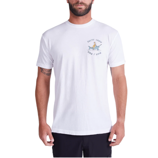 Siren Garment Dye Short Sleeve Tee - White