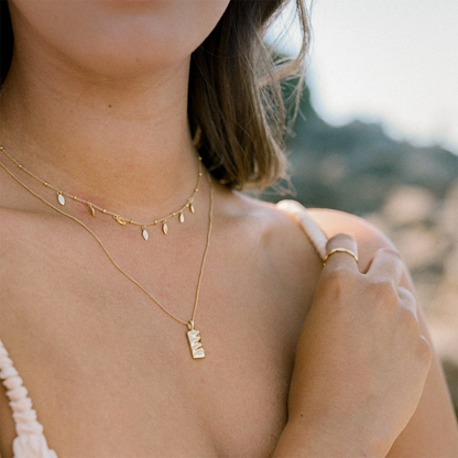 Isla Rectangle Necklace - Gold